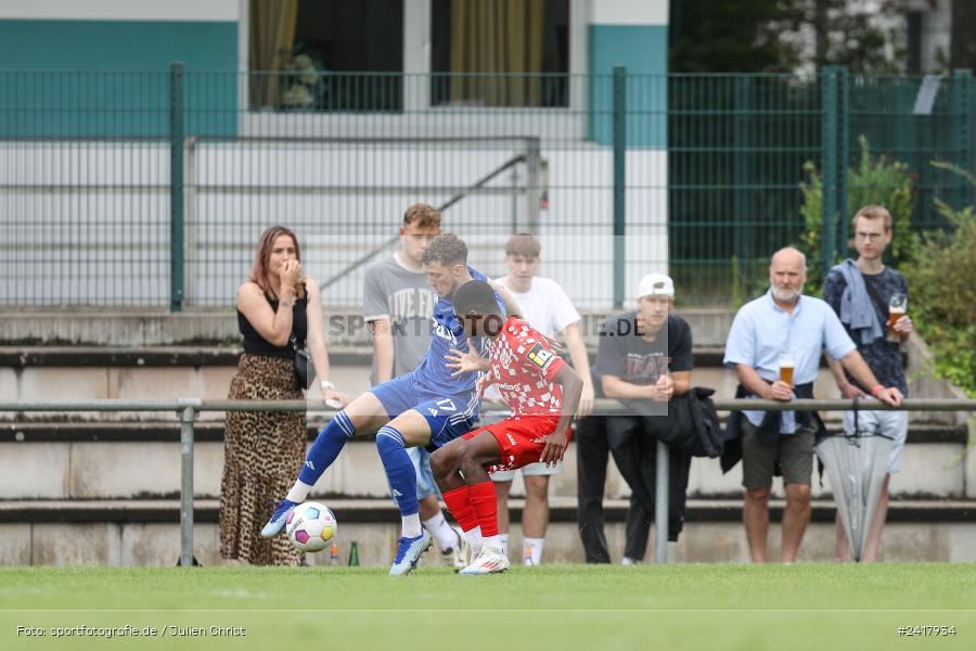 sport, action, Sportgelände Strietwald, SVA, SV Viktoria Aschaffenburg, Regionalliga Südwest, Regionalliga Bayern, Landesfreundschaftsspiele, Fussball, FSV, BFV, Aschaffenburg, 1. FSV Mainz 05 U23, 06.07.2024 - Bild-ID: 2417934 sport, action, Sportgelände Strietwald, SVA, SV Viktoria Aschaffenburg, Regionalliga Südwest, Regionalliga Bayern, Landesfreundschaftsspiele, Fussball, FSV, BFV, Aschaffenburg, 1. FSV Mainz 05 U23, 06.07.2024 - Bild-ID: 2417934