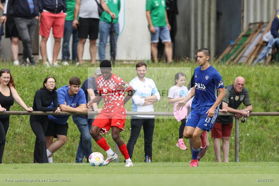 sport, action, Sportgelände Strietwald, SVA, SV Viktoria Aschaffenburg, Regionalliga Südwest, Regionalliga Bayern, Landesfreundschaftsspiele, Fussball, FSV, BFV, Aschaffenburg, 1. FSV Mainz 05 U23, 06.07.2024 - Bild-ID: 2417937