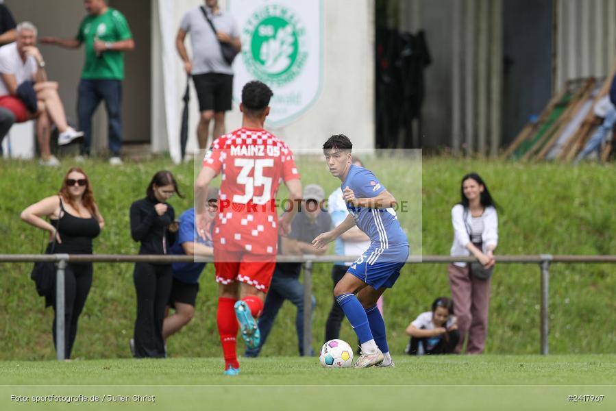 sport, action, Sportgelände Strietwald, SVA, SV Viktoria Aschaffenburg, Regionalliga Südwest, Regionalliga Bayern, Landesfreundschaftsspiele, Fussball, FSV, BFV, Aschaffenburg, 1. FSV Mainz 05 U23, 06.07.2024 - Bild-ID: 2417967