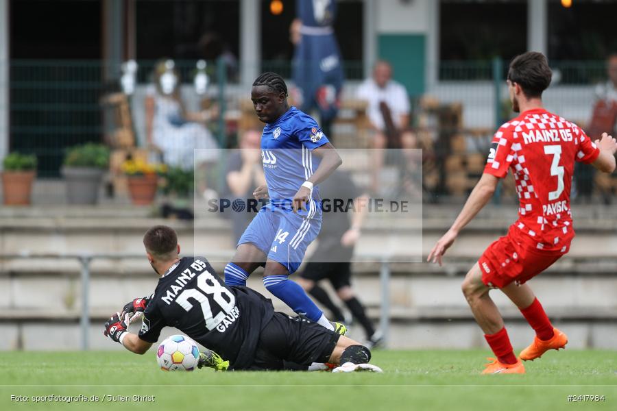 sport, action, Sportgelände Strietwald, SVA, SV Viktoria Aschaffenburg, Regionalliga Südwest, Regionalliga Bayern, Landesfreundschaftsspiele, Fussball, FSV, BFV, Aschaffenburg, 1. FSV Mainz 05 U23, 06.07.2024 - Bild-ID: 2417984