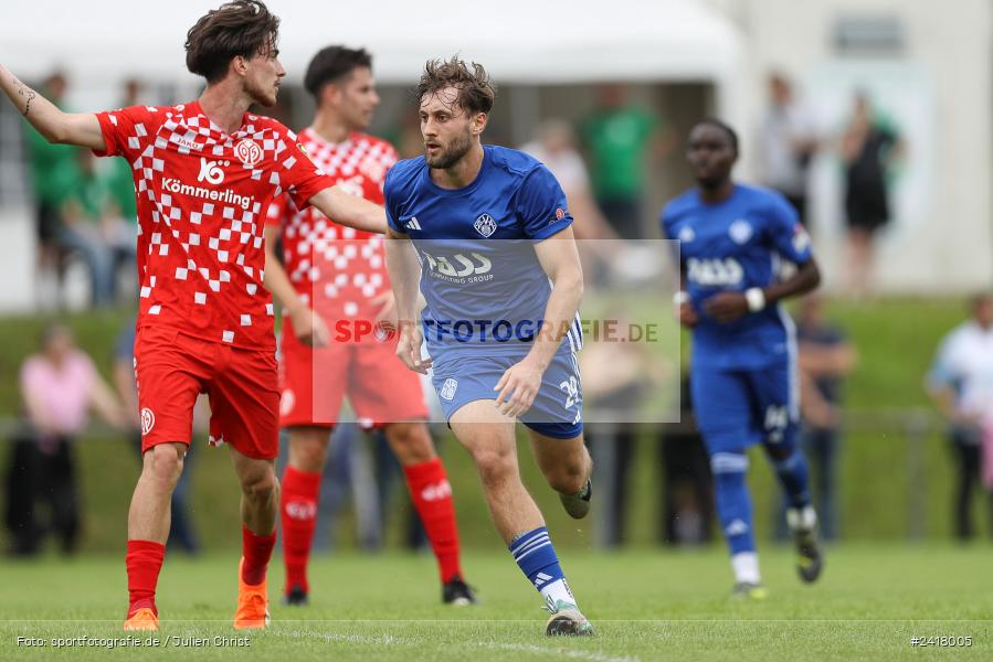 sport, action, Sportgelände Strietwald, SVA, SV Viktoria Aschaffenburg, Regionalliga Südwest, Regionalliga Bayern, Landesfreundschaftsspiele, Fussball, FSV, BFV, Aschaffenburg, 1. FSV Mainz 05 U23, 06.07.2024 - Bild-ID: 2418005