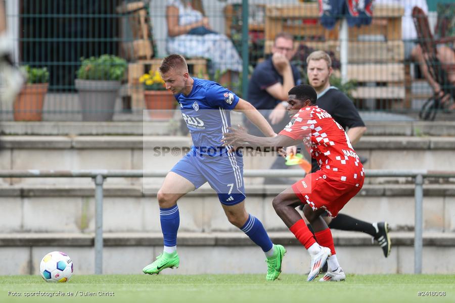 sport, action, Sportgelände Strietwald, SVA, SV Viktoria Aschaffenburg, Regionalliga Südwest, Regionalliga Bayern, Landesfreundschaftsspiele, Fussball, FSV, BFV, Aschaffenburg, 1. FSV Mainz 05 U23, 06.07.2024 - Bild-ID: 2418008