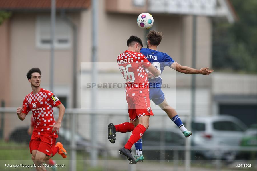 sport, action, Sportgelände Strietwald, SVA, SV Viktoria Aschaffenburg, Regionalliga Südwest, Regionalliga Bayern, Landesfreundschaftsspiele, Fussball, FSV, BFV, Aschaffenburg, 1. FSV Mainz 05 U23, 06.07.2024 - Bild-ID: 2418023