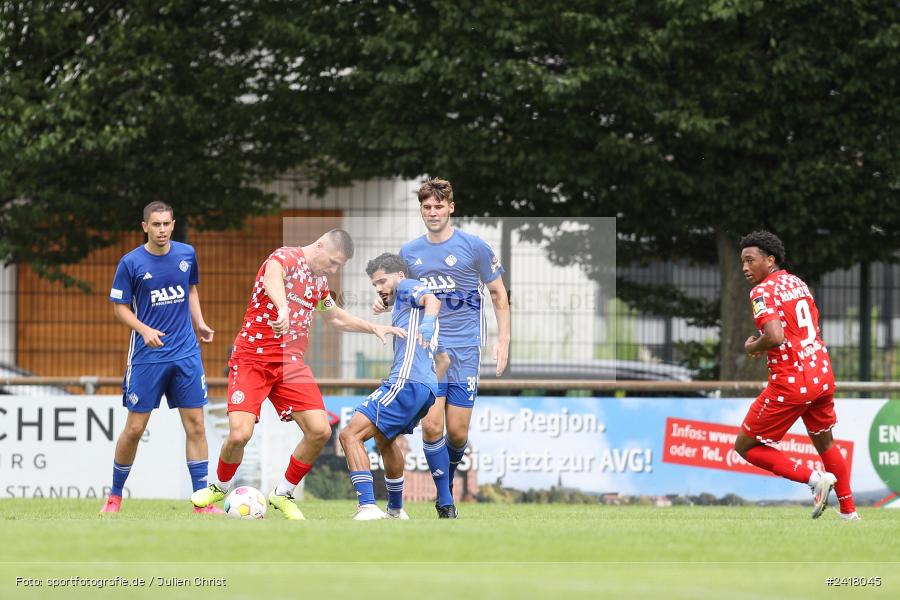 sport, action, Sportgelände Strietwald, SVA, SV Viktoria Aschaffenburg, Regionalliga Südwest, Regionalliga Bayern, Landesfreundschaftsspiele, Fussball, FSV, BFV, Aschaffenburg, 1. FSV Mainz 05 U23, 06.07.2024 - Bild-ID: 2418045