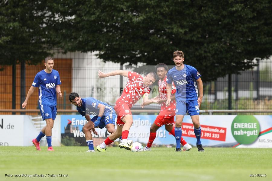 sport, action, Sportgelände Strietwald, SVA, SV Viktoria Aschaffenburg, Regionalliga Südwest, Regionalliga Bayern, Landesfreundschaftsspiele, Fussball, FSV, BFV, Aschaffenburg, 1. FSV Mainz 05 U23, 06.07.2024 - Bild-ID: 2418046 sport, action, Sportgelände Strietwald, SVA, SV Viktoria Aschaffenburg, Regionalliga Südwest, Regionalliga Bayern, Landesfreundschaftsspiele, Fussball, FSV, BFV, Aschaffenburg, 1. FSV Mainz 05 U23, 06.07.2024 - Bild-ID: 2418046