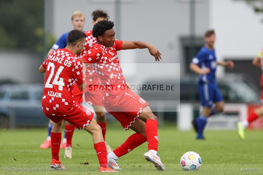 sport, action, Sportgelände Strietwald, SVA, SV Viktoria Aschaffenburg, Regionalliga Südwest, Regionalliga Bayern, Landesfreundschaftsspiele, Fussball, FSV, BFV, Aschaffenburg, 1. FSV Mainz 05 U23, 06.07.2024 - Bild-ID: 2418052