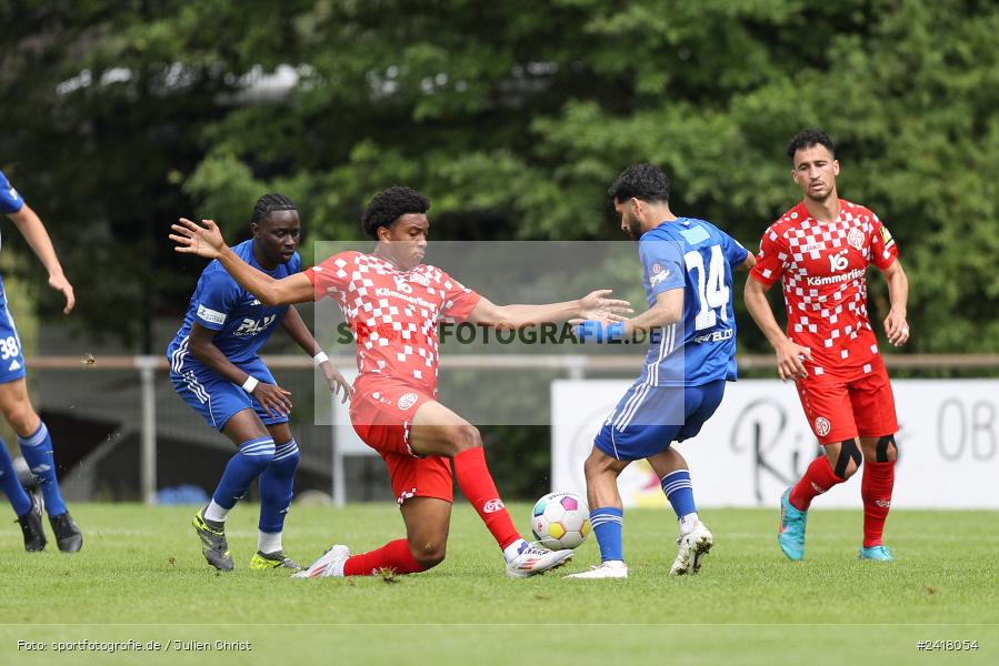 sport, action, Sportgelände Strietwald, SVA, SV Viktoria Aschaffenburg, Regionalliga Südwest, Regionalliga Bayern, Landesfreundschaftsspiele, Fussball, FSV, BFV, Aschaffenburg, 1. FSV Mainz 05 U23, 06.07.2024 - Bild-ID: 2418054