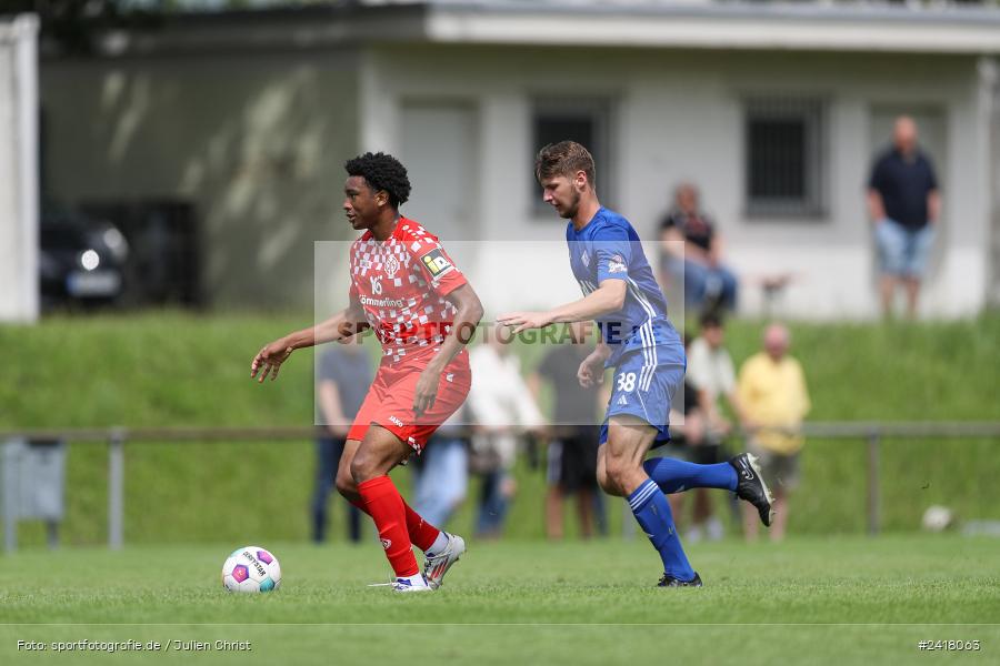 sport, action, Sportgelände Strietwald, SVA, SV Viktoria Aschaffenburg, Regionalliga Südwest, Regionalliga Bayern, Landesfreundschaftsspiele, Fussball, FSV, BFV, Aschaffenburg, 1. FSV Mainz 05 U23, 06.07.2024 - Bild-ID: 2418063