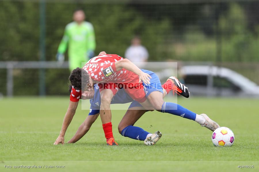 sport, action, Sportgelände Strietwald, SVA, SV Viktoria Aschaffenburg, Regionalliga Südwest, Regionalliga Bayern, Landesfreundschaftsspiele, Fussball, FSV, BFV, Aschaffenburg, 1. FSV Mainz 05 U23, 06.07.2024 - Bild-ID: 2418065