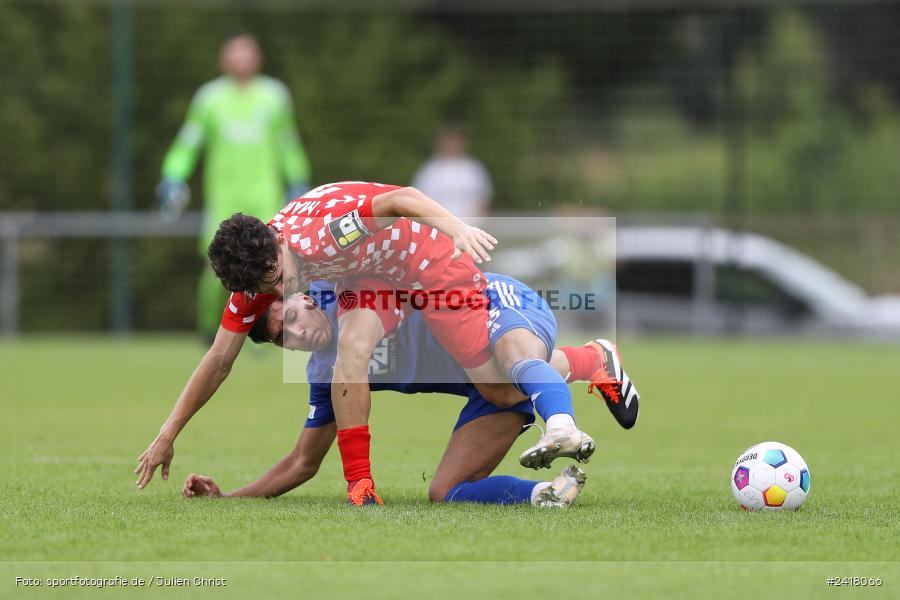 sport, action, Sportgelände Strietwald, SVA, SV Viktoria Aschaffenburg, Regionalliga Südwest, Regionalliga Bayern, Landesfreundschaftsspiele, Fussball, FSV, BFV, Aschaffenburg, 1. FSV Mainz 05 U23, 06.07.2024 - Bild-ID: 2418066