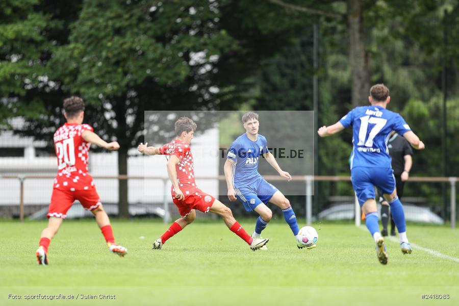 sport, action, Sportgelände Strietwald, SVA, SV Viktoria Aschaffenburg, Regionalliga Südwest, Regionalliga Bayern, Landesfreundschaftsspiele, Fussball, FSV, BFV, Aschaffenburg, 1. FSV Mainz 05 U23, 06.07.2024 - Bild-ID: 2418083