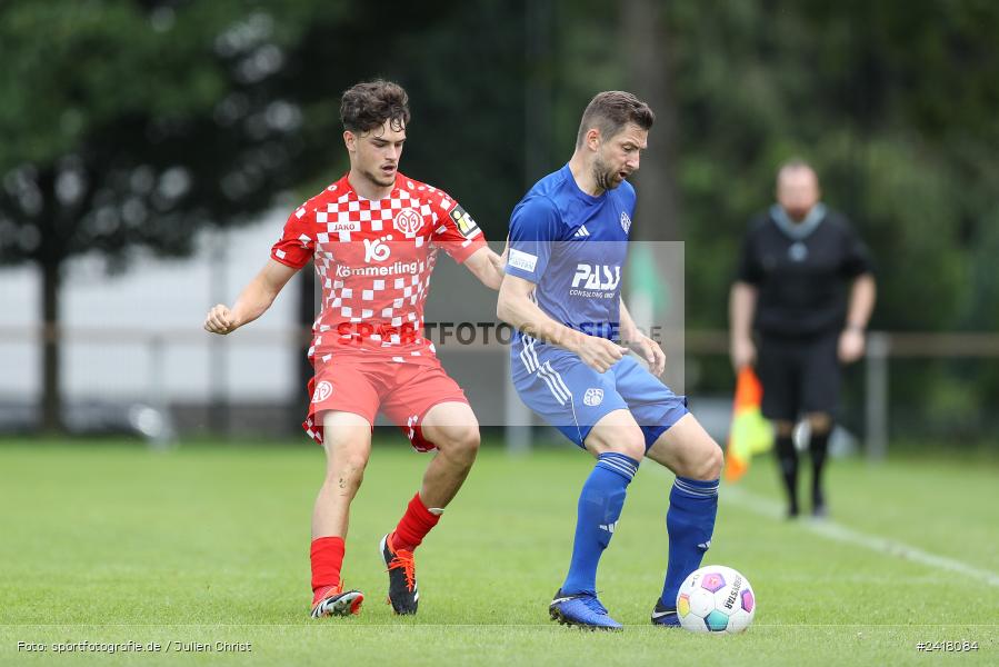 sport, action, Sportgelände Strietwald, SVA, SV Viktoria Aschaffenburg, Regionalliga Südwest, Regionalliga Bayern, Landesfreundschaftsspiele, Fussball, FSV, BFV, Aschaffenburg, 1. FSV Mainz 05 U23, 06.07.2024 - Bild-ID: 2418084