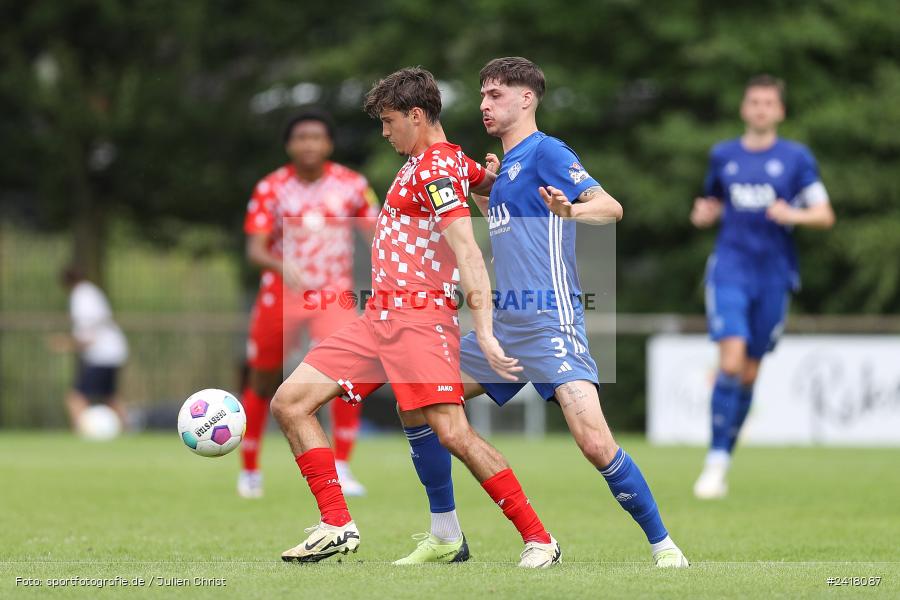 sport, action, Sportgelände Strietwald, SVA, SV Viktoria Aschaffenburg, Regionalliga Südwest, Regionalliga Bayern, Landesfreundschaftsspiele, Fussball, FSV, BFV, Aschaffenburg, 1. FSV Mainz 05 U23, 06.07.2024 - Bild-ID: 2418087