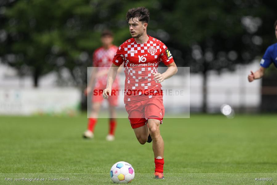sport, action, Sportgelände Strietwald, SVA, SV Viktoria Aschaffenburg, Regionalliga Südwest, Regionalliga Bayern, Landesfreundschaftsspiele, Fussball, FSV, BFV, Aschaffenburg, 1. FSV Mainz 05 U23, 06.07.2024 - Bild-ID: 2418100