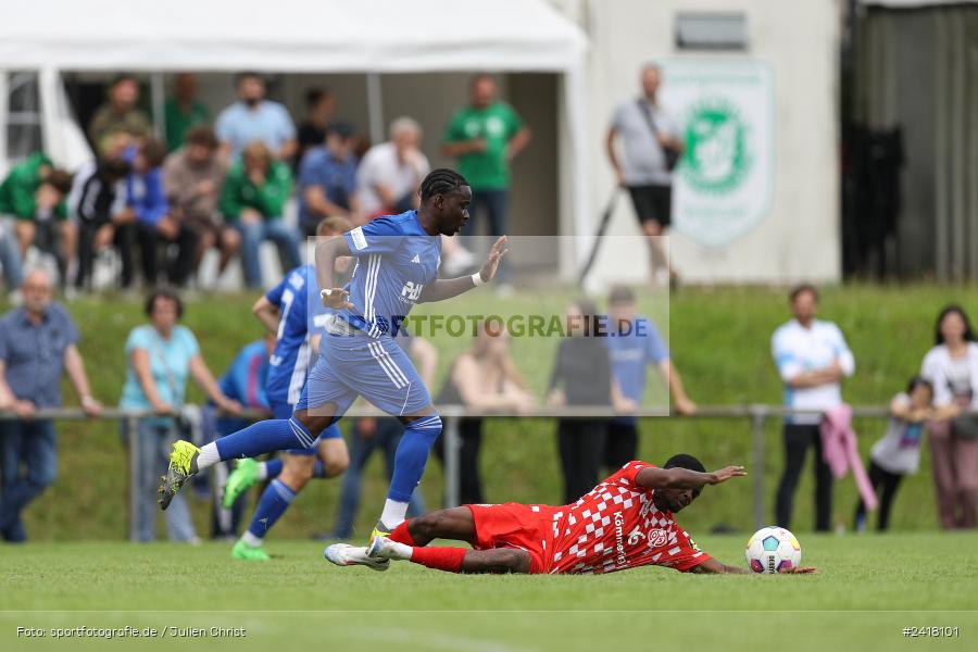 sport, action, Sportgelände Strietwald, SVA, SV Viktoria Aschaffenburg, Regionalliga Südwest, Regionalliga Bayern, Landesfreundschaftsspiele, Fussball, FSV, BFV, Aschaffenburg, 1. FSV Mainz 05 U23, 06.07.2024 - Bild-ID: 2418101