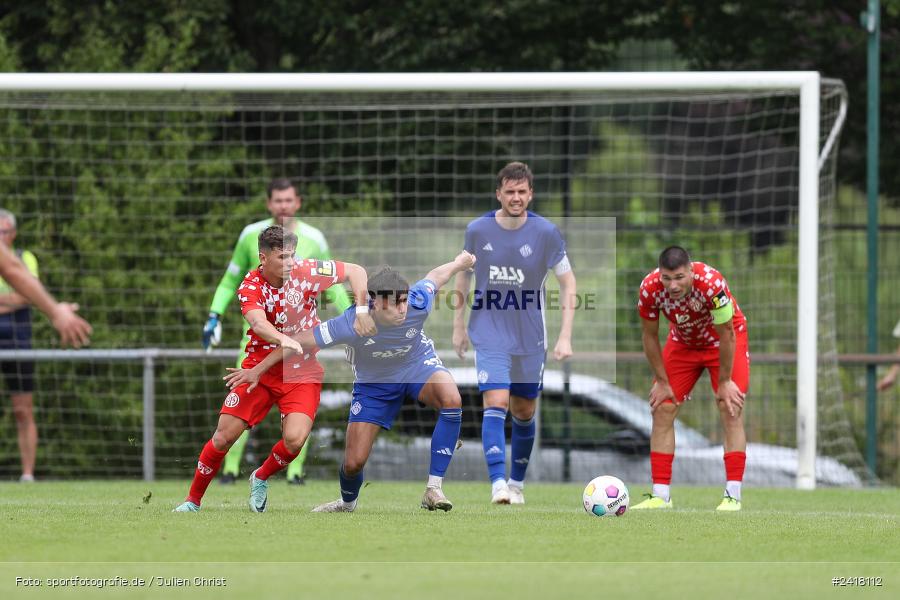sport, action, Sportgelände Strietwald, SVA, SV Viktoria Aschaffenburg, Regionalliga Südwest, Regionalliga Bayern, Landesfreundschaftsspiele, Fussball, FSV, BFV, Aschaffenburg, 1. FSV Mainz 05 U23, 06.07.2024 - Bild-ID: 2418112