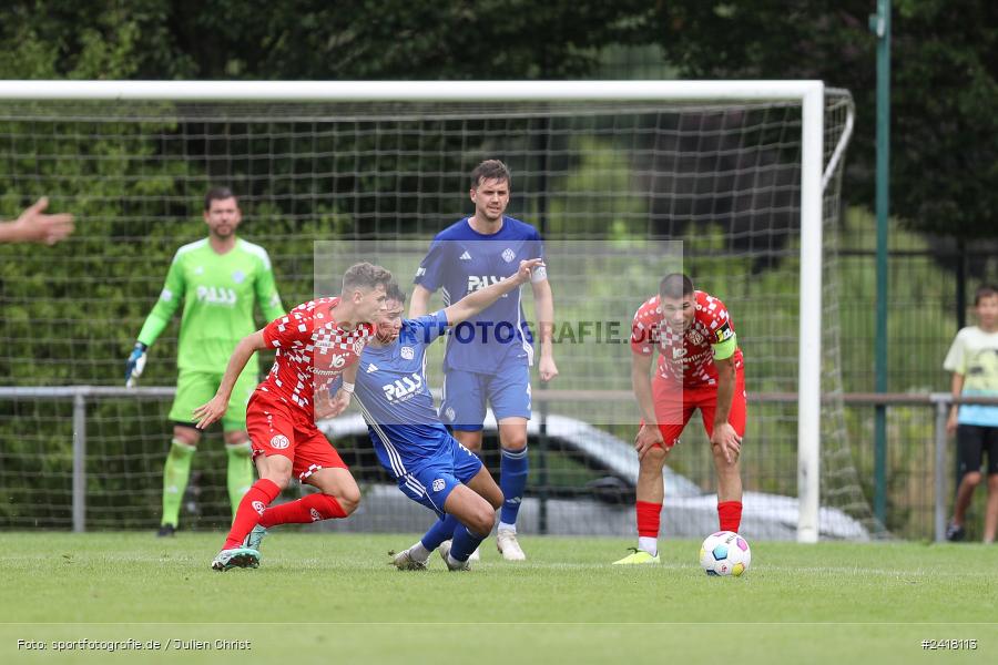 sport, action, Sportgelände Strietwald, SVA, SV Viktoria Aschaffenburg, Regionalliga Südwest, Regionalliga Bayern, Landesfreundschaftsspiele, Fussball, FSV, BFV, Aschaffenburg, 1. FSV Mainz 05 U23, 06.07.2024 - Bild-ID: 2418113
