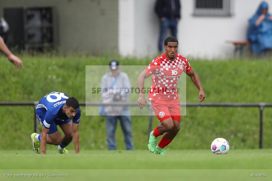 sport, action, Sportgelände Strietwald, SVA, SV Viktoria Aschaffenburg, Regionalliga Südwest, Regionalliga Bayern, Landesfreundschaftsspiele, Fussball, FSV, BFV, Aschaffenburg, 1. FSV Mainz 05 U23, 06.07.2024 - Bild-ID: 2418114