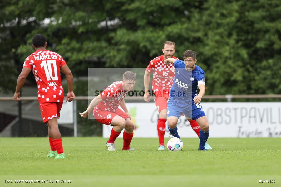 sport, action, Sportgelände Strietwald, SVA, SV Viktoria Aschaffenburg, Regionalliga Südwest, Regionalliga Bayern, Landesfreundschaftsspiele, Fussball, FSV, BFV, Aschaffenburg, 1. FSV Mainz 05 U23, 06.07.2024 - Bild-ID: 2418133 sport, action, Sportgelände Strietwald, SVA, SV Viktoria Aschaffenburg, Regionalliga Südwest, Regionalliga Bayern, Landesfreundschaftsspiele, Fussball, FSV, BFV, Aschaffenburg, 1. FSV Mainz 05 U23, 06.07.2024 - Bild-ID: 2418133