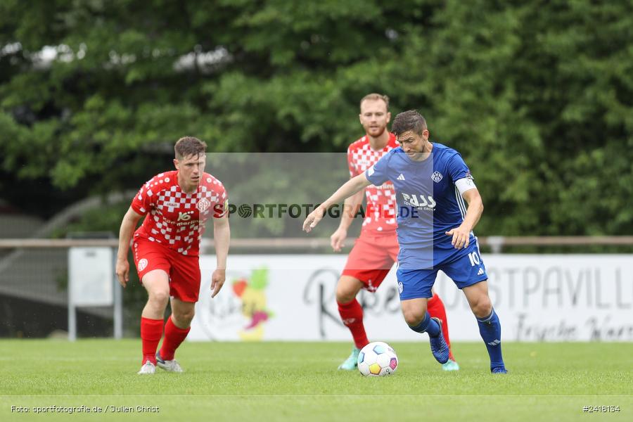 sport, action, Sportgelände Strietwald, SVA, SV Viktoria Aschaffenburg, Regionalliga Südwest, Regionalliga Bayern, Landesfreundschaftsspiele, Fussball, FSV, BFV, Aschaffenburg, 1. FSV Mainz 05 U23, 06.07.2024 - Bild-ID: 2418134 sport, action, Sportgelände Strietwald, SVA, SV Viktoria Aschaffenburg, Regionalliga Südwest, Regionalliga Bayern, Landesfreundschaftsspiele, Fussball, FSV, BFV, Aschaffenburg, 1. FSV Mainz 05 U23, 06.07.2024 - Bild-ID: 2418134