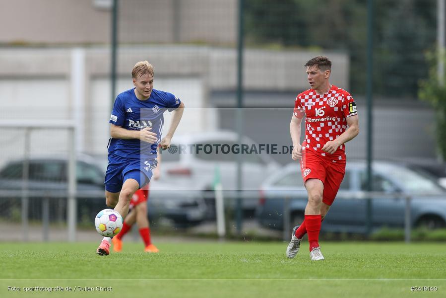 sport, action, Sportgelände Strietwald, SVA, SV Viktoria Aschaffenburg, Regionalliga Südwest, Regionalliga Bayern, Landesfreundschaftsspiele, Fussball, FSV, BFV, Aschaffenburg, 1. FSV Mainz 05 U23, 06.07.2024 - Bild-ID: 2418140