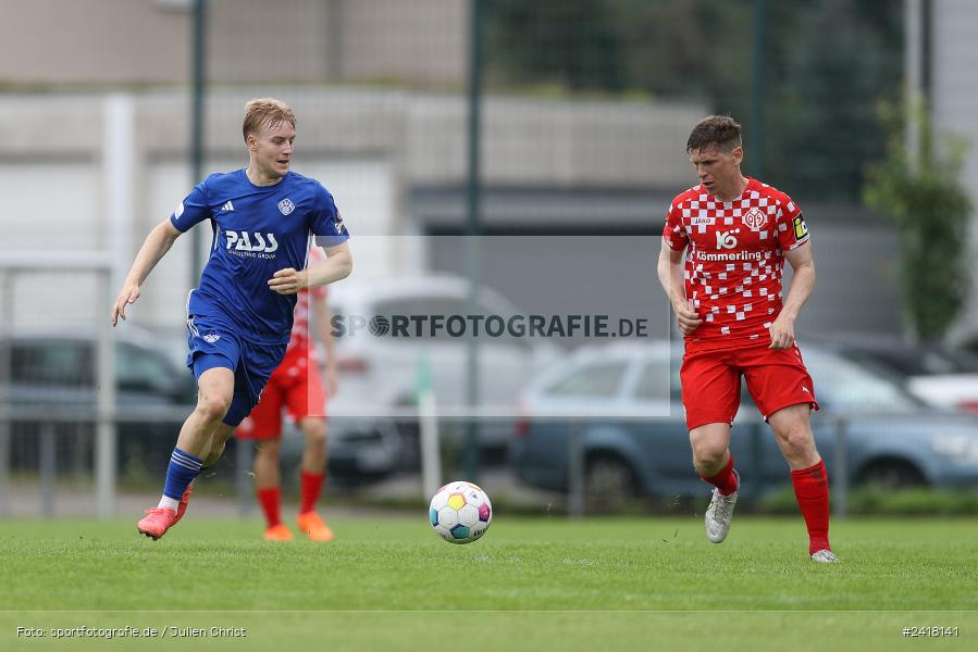 sport, action, Sportgelände Strietwald, SVA, SV Viktoria Aschaffenburg, Regionalliga Südwest, Regionalliga Bayern, Landesfreundschaftsspiele, Fussball, FSV, BFV, Aschaffenburg, 1. FSV Mainz 05 U23, 06.07.2024 - Bild-ID: 2418141
