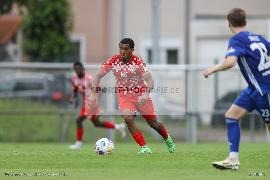 sport, action, Sportgelände Strietwald, SVA, SV Viktoria Aschaffenburg, Regionalliga Südwest, Regionalliga Bayern, Landesfreundschaftsspiele, Fussball, FSV, BFV, Aschaffenburg, 1. FSV Mainz 05 U23, 06.07.2024 - Bild-ID: 2418142