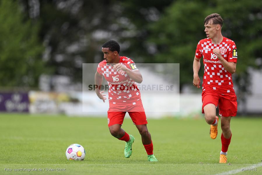 sport, action, Sportgelände Strietwald, SVA, SV Viktoria Aschaffenburg, Regionalliga Südwest, Regionalliga Bayern, Landesfreundschaftsspiele, Fussball, FSV, BFV, Aschaffenburg, 1. FSV Mainz 05 U23, 06.07.2024 - Bild-ID: 2418153