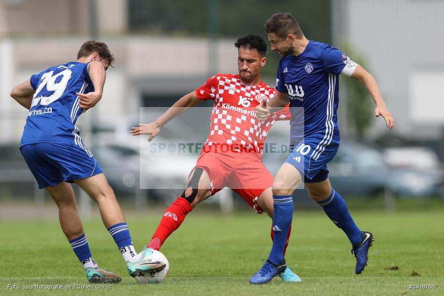 sport, action, Sportgelände Strietwald, SVA, SV Viktoria Aschaffenburg, Regionalliga Südwest, Regionalliga Bayern, Landesfreundschaftsspiele, Fussball, FSV, BFV, Aschaffenburg, 1. FSV Mainz 05 U23, 06.07.2024 - Bild-ID: 2418166
