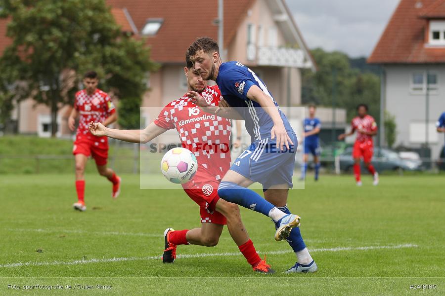 Sportgelände Strietwald, Aschaffenburg, 06.07.2024, sport, action, BFV, Fussball, Landesfreundschaftsspiele, Regionalliga Südwest, Regionalliga Bayern, FSV, SVA, 1. FSV Mainz 05 U23, SV Viktoria Aschaffenburg - Bild-ID: 2418185 Sportgelände Strietwald, Aschaffenburg, 06.07.2024, sport, action, BFV, Fussball, Landesfreundschaftsspiele, Regionalliga Südwest, Regionalliga Bayern, FSV, SVA, 1. FSV Mainz 05 U23, SV Viktoria Aschaffenburg - Bild-ID: 2418185