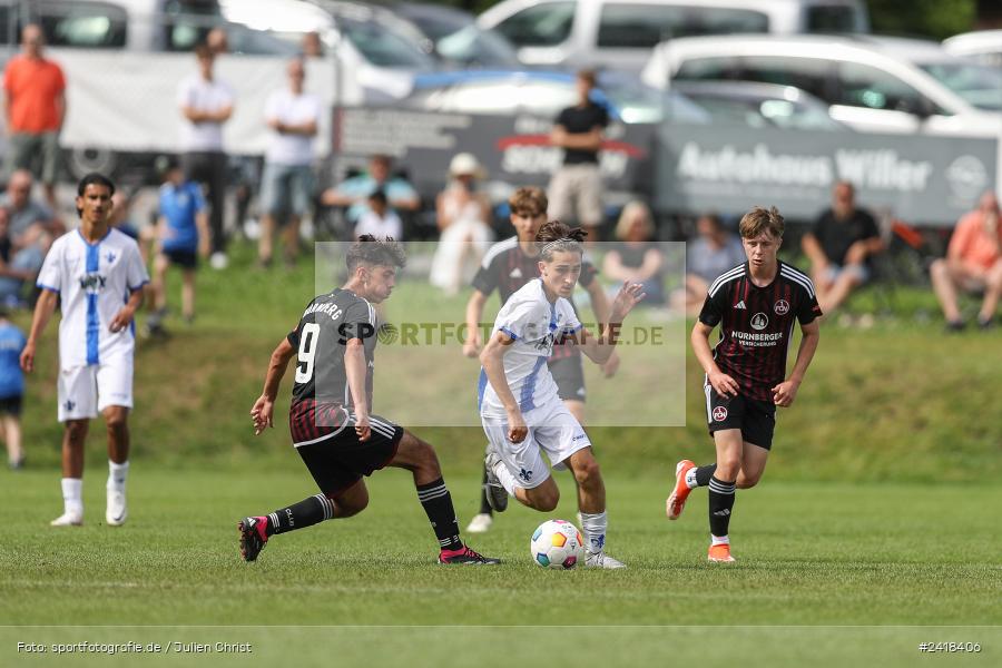 sport, action, U17, Sportgelände, SV Darmstadt 98, Landesfreundschaftsspiele, Junioren Bundesliga, Fussball, DFB, Altfeld, 1. FC Nürnberg, 07.07.2024 - Bild-ID: 2418406