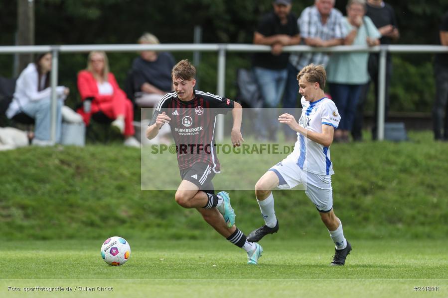 sport, action, U17, Sportgelände, SV Darmstadt 98, Landesfreundschaftsspiele, Junioren Bundesliga, Fussball, DFB, Altfeld, 1. FC Nürnberg, 07.07.2024 - Bild-ID: 2418411