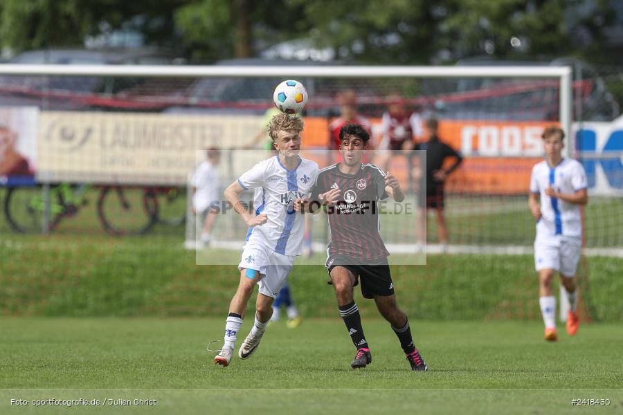 sport, action, U17, Sportgelände, SV Darmstadt 98, Landesfreundschaftsspiele, Junioren Bundesliga, Fussball, DFB, Altfeld, 1. FC Nürnberg, 07.07.2024 - Bild-ID: 2418430 sport, action, U17, Sportgelände, SV Darmstadt 98, Landesfreundschaftsspiele, Junioren Bundesliga, Fussball, DFB, Altfeld, 1. FC Nürnberg, 07.07.2024 - Bild-ID: 2418430