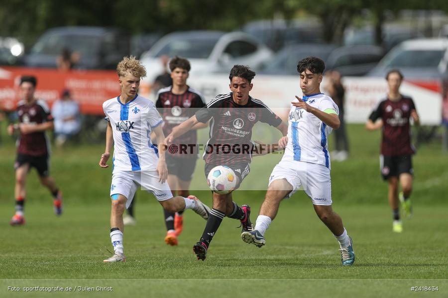 sport, action, U17, Sportgelände, SV Darmstadt 98, Landesfreundschaftsspiele, Junioren Bundesliga, Fussball, DFB, Altfeld, 1. FC Nürnberg, 07.07.2024 - Bild-ID: 2418434