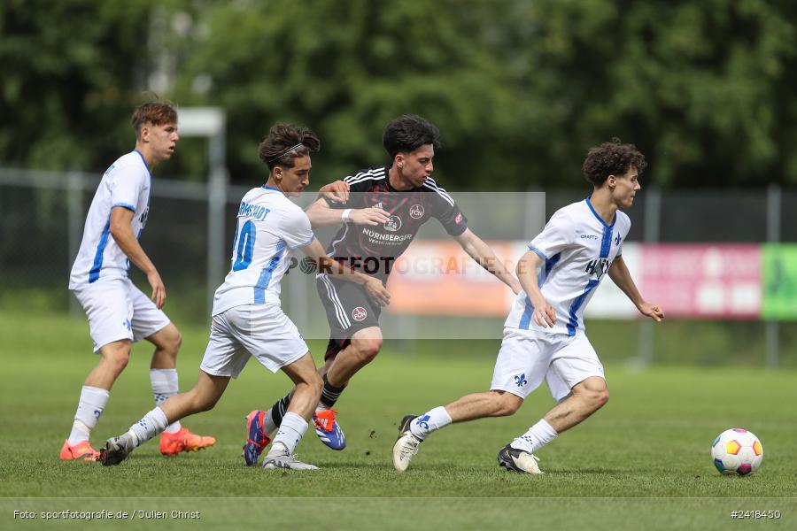sport, action, U17, Sportgelände, SV Darmstadt 98, Landesfreundschaftsspiele, Junioren Bundesliga, Fussball, DFB, Altfeld, 1. FC Nürnberg, 07.07.2024 - Bild-ID: 2418450 sport, action, U17, Sportgelände, SV Darmstadt 98, Landesfreundschaftsspiele, Junioren Bundesliga, Fussball, DFB, Altfeld, 1. FC Nürnberg, 07.07.2024 - Bild-ID: 2418450