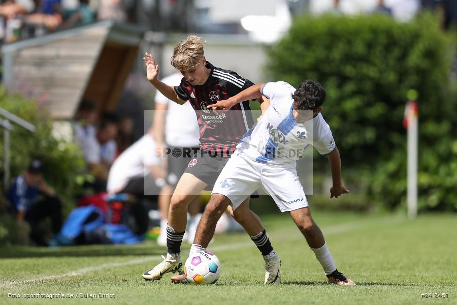 sport, action, U17, Sportgelände, SV Darmstadt 98, Landesfreundschaftsspiele, Junioren Bundesliga, Fussball, DFB, Altfeld, 1. FC Nürnberg, 07.07.2024 - Bild-ID: 2418451 sport, action, U17, Sportgelände, SV Darmstadt 98, Landesfreundschaftsspiele, Junioren Bundesliga, Fussball, DFB, Altfeld, 1. FC Nürnberg, 07.07.2024 - Bild-ID: 2418451
