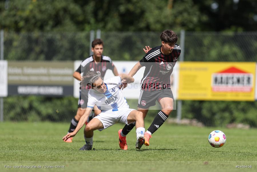 sport, action, U17, Sportgelände, SV Darmstadt 98, Landesfreundschaftsspiele, Junioren Bundesliga, Fussball, DFB, Altfeld, 1. FC Nürnberg, 07.07.2024 - Bild-ID: 2418458 sport, action, U17, Sportgelände, SV Darmstadt 98, Landesfreundschaftsspiele, Junioren Bundesliga, Fussball, DFB, Altfeld, 1. FC Nürnberg, 07.07.2024 - Bild-ID: 2418458