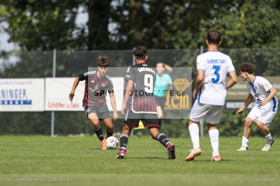 sport, action, U17, Sportgelände, SV Darmstadt 98, Landesfreundschaftsspiele, Junioren Bundesliga, Fussball, DFB, Altfeld, 1. FC Nürnberg, 07.07.2024 - Bild-ID: 2418486 sport, action, U17, Sportgelände, SV Darmstadt 98, Landesfreundschaftsspiele, Junioren Bundesliga, Fussball, DFB, Altfeld, 1. FC Nürnberg, 07.07.2024 - Bild-ID: 2418486