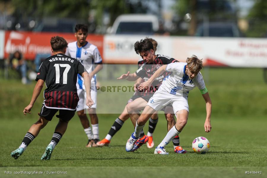 sport, action, U17, Sportgelände, SV Darmstadt 98, Landesfreundschaftsspiele, Junioren Bundesliga, Fussball, DFB, Altfeld, 1. FC Nürnberg, 07.07.2024 - Bild-ID: 2418492 sport, action, U17, Sportgelände, SV Darmstadt 98, Landesfreundschaftsspiele, Junioren Bundesliga, Fussball, DFB, Altfeld, 1. FC Nürnberg, 07.07.2024 - Bild-ID: 2418492
