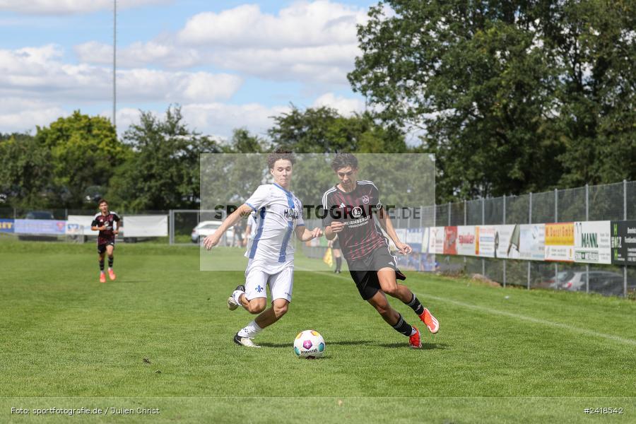 sport, action, U17, Sportgelände, SV Darmstadt 98, Landesfreundschaftsspiele, Junioren Bundesliga, Fussball, DFB, Altfeld, 1. FC Nürnberg, 07.07.2024 - Bild-ID: 2418542 sport, action, U17, Sportgelände, SV Darmstadt 98, Landesfreundschaftsspiele, Junioren Bundesliga, Fussball, DFB, Altfeld, 1. FC Nürnberg, 07.07.2024 - Bild-ID: 2418542