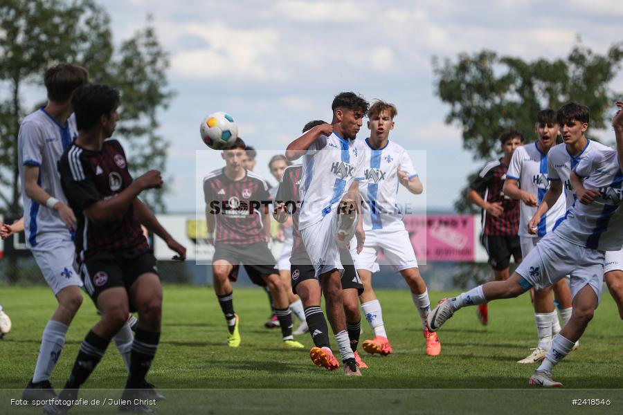 sport, action, U17, Sportgelände, SV Darmstadt 98, Landesfreundschaftsspiele, Junioren Bundesliga, Fussball, DFB, Altfeld, 1. FC Nürnberg, 07.07.2024 - Bild-ID: 2418546