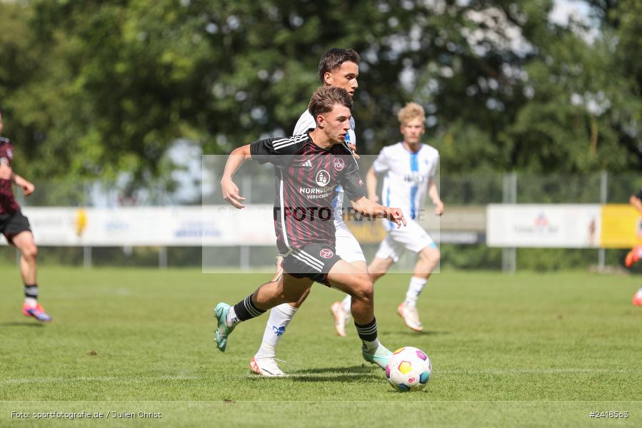 sport, action, U17, Sportgelände, SV Darmstadt 98, Landesfreundschaftsspiele, Junioren Bundesliga, Fussball, DFB, Altfeld, 1. FC Nürnberg, 07.07.2024 - Bild-ID: 2418563