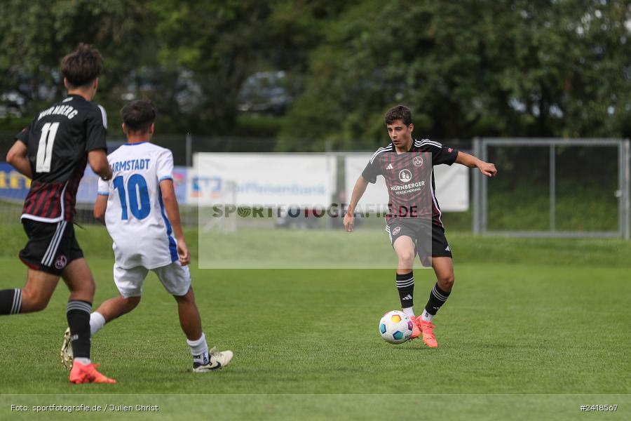 sport, action, U17, Sportgelände, SV Darmstadt 98, Landesfreundschaftsspiele, Junioren Bundesliga, Fussball, DFB, Altfeld, 1. FC Nürnberg, 07.07.2024 - Bild-ID: 2418567