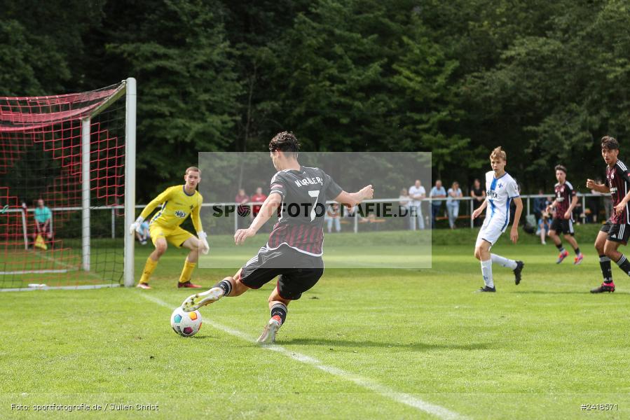 sport, action, U17, Sportgelände, SV Darmstadt 98, Landesfreundschaftsspiele, Junioren Bundesliga, Fussball, DFB, Altfeld, 1. FC Nürnberg, 07.07.2024 - Bild-ID: 2418571