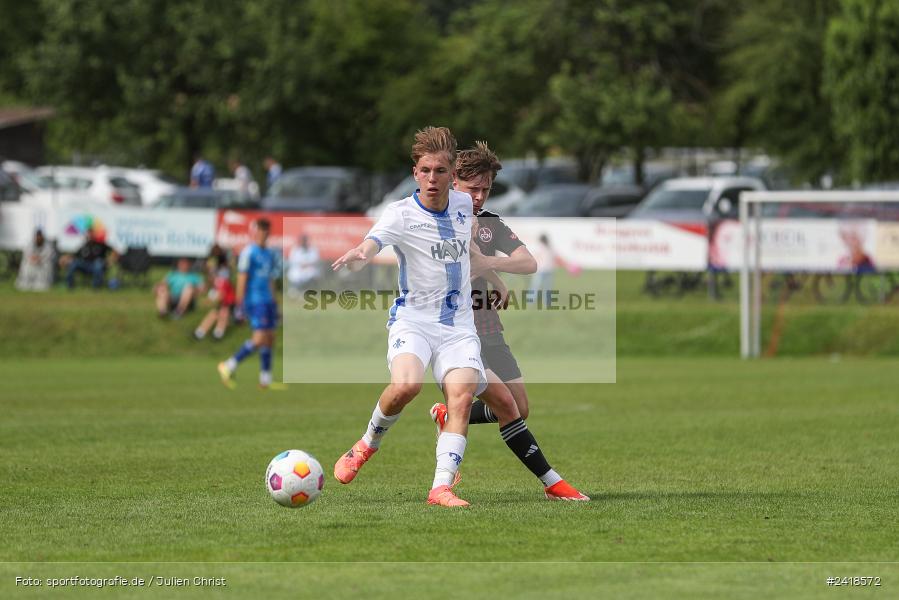 sport, action, U17, Sportgelände, SV Darmstadt 98, Landesfreundschaftsspiele, Junioren Bundesliga, Fussball, DFB, Altfeld, 1. FC Nürnberg, 07.07.2024 - Bild-ID: 2418572