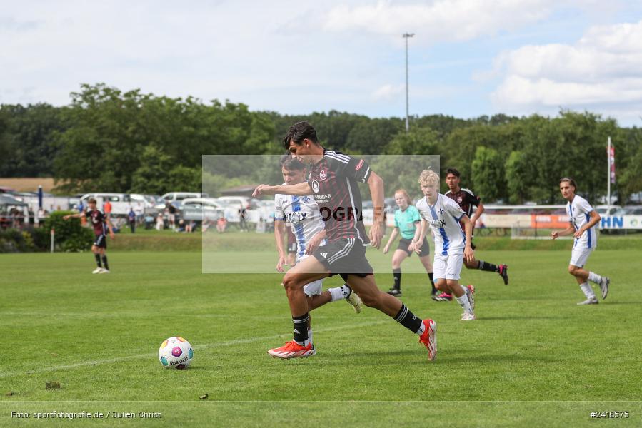 sport, action, U17, Sportgelände, SV Darmstadt 98, Landesfreundschaftsspiele, Junioren Bundesliga, Fussball, DFB, Altfeld, 1. FC Nürnberg, 07.07.2024 - Bild-ID: 2418575