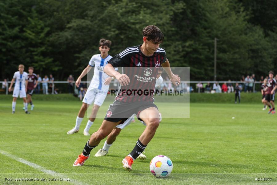 sport, action, U17, Sportgelände, SV Darmstadt 98, Landesfreundschaftsspiele, Junioren Bundesliga, Fussball, DFB, Altfeld, 1. FC Nürnberg, 07.07.2024 - Bild-ID: 2418577