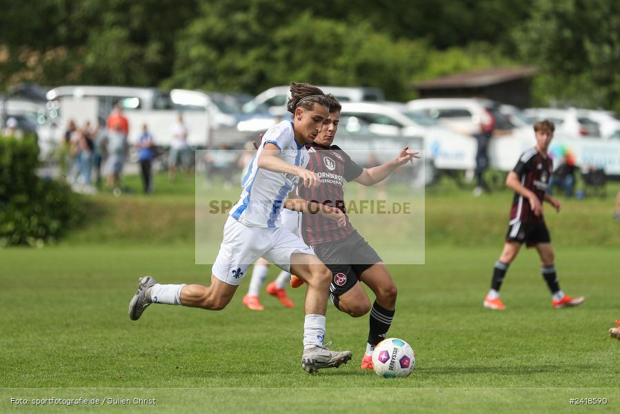 sport, action, U17, Sportgelände, SV Darmstadt 98, Landesfreundschaftsspiele, Junioren Bundesliga, Fussball, DFB, Altfeld, 1. FC Nürnberg, 07.07.2024 - Bild-ID: 2418590