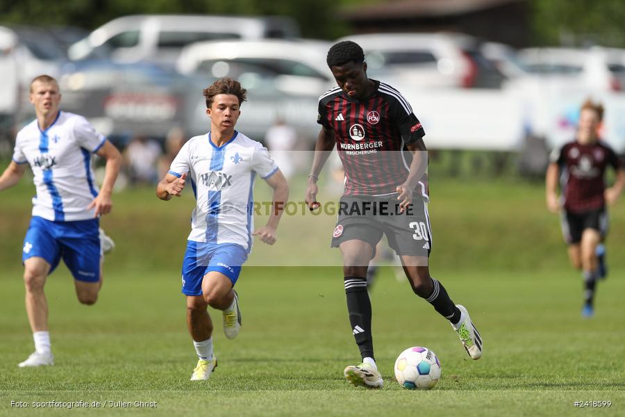 sport, action, U19, Sportgelände, SV Darmstadt 98, Landesfreundschaftsspiele, Junioren Bundesliga, Fussball, DFB, Altfeld, 1. FC Nürnberg, 07.07.2024 - Bild-ID: 2418599