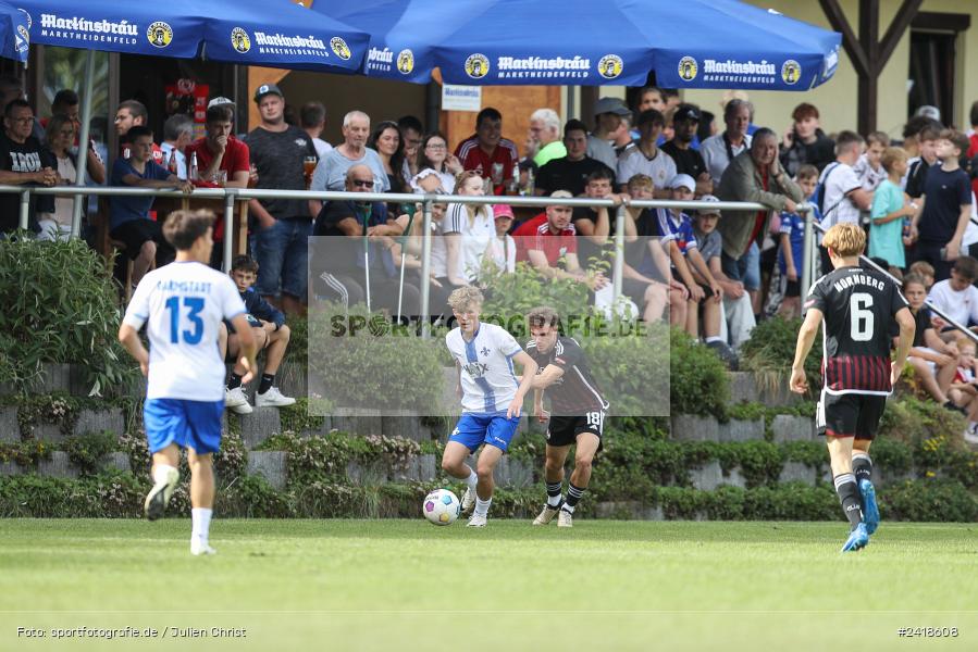 sport, action, U19, Sportgelände, SV Darmstadt 98, Landesfreundschaftsspiele, Junioren Bundesliga, Fussball, DFB, Altfeld, 1. FC Nürnberg, 07.07.2024 - Bild-ID: 2418608